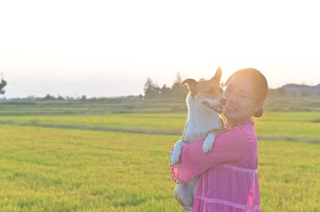 夕阳逆光人像