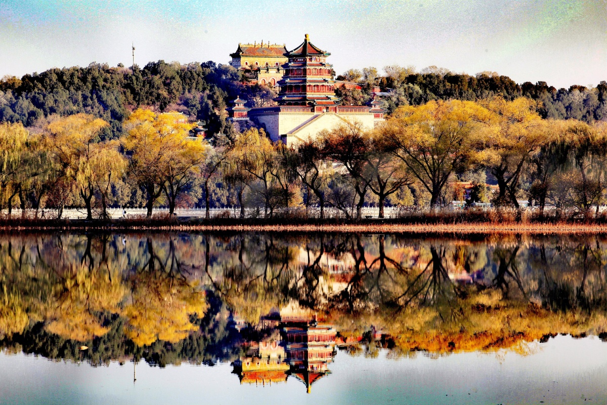北京颐和园色彩斑斓