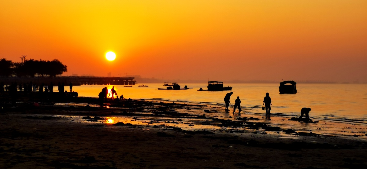 金滩落日拍于北海金滩