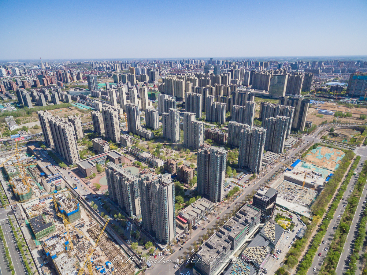 城市鸟瞰小区鸟瞰城市俯视唐山,丰润 - 百度签约摄影王灼 - 图虫