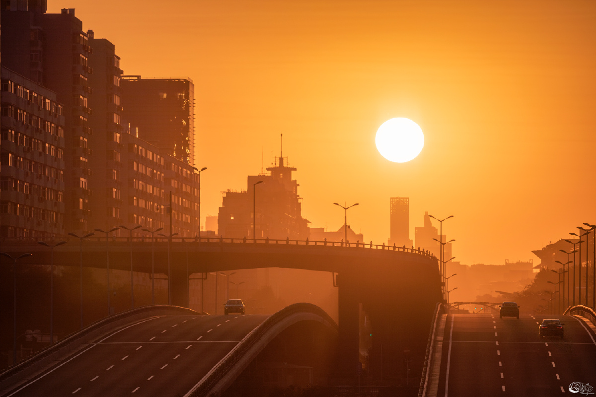 又是一年悬日季长安街日出