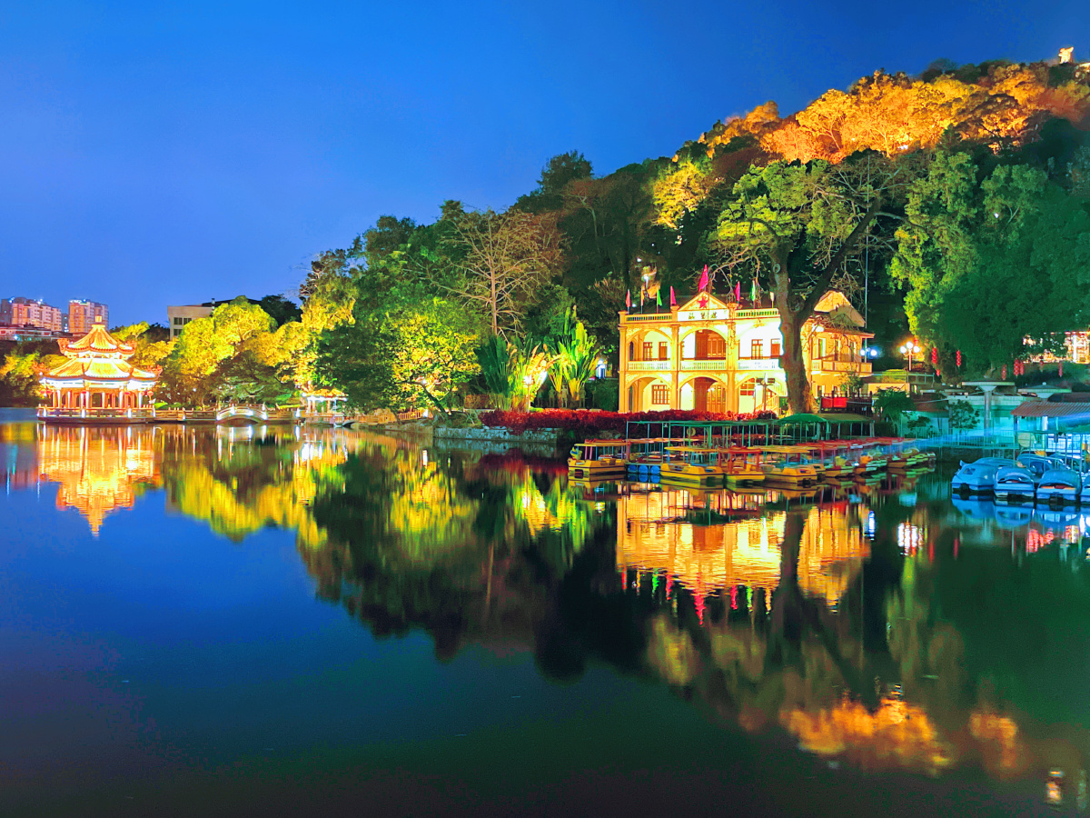 潮州西湖夜景