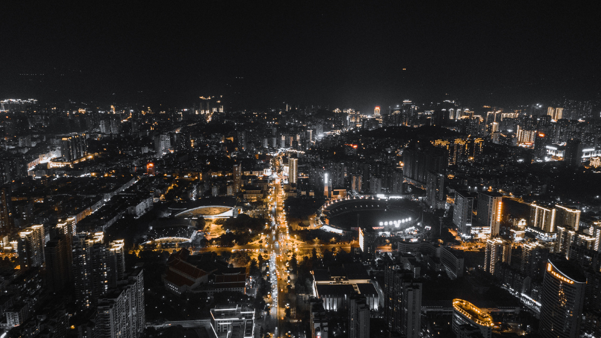 黑金色城市夜景