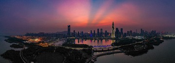 深圳春笋人才公园晚霞