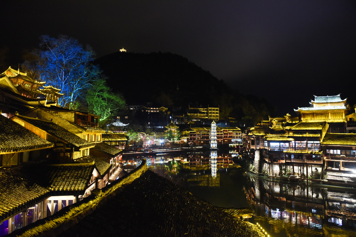 璀璨绚烂如梦如幻凤凰古城夜景掠影张家界自由行游记4