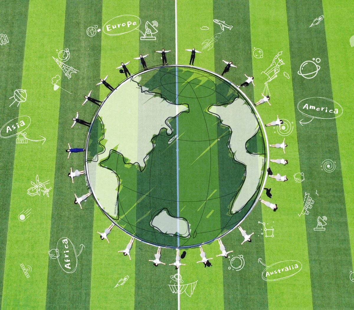 当下无人机盛行的花式航拍毕业季照片