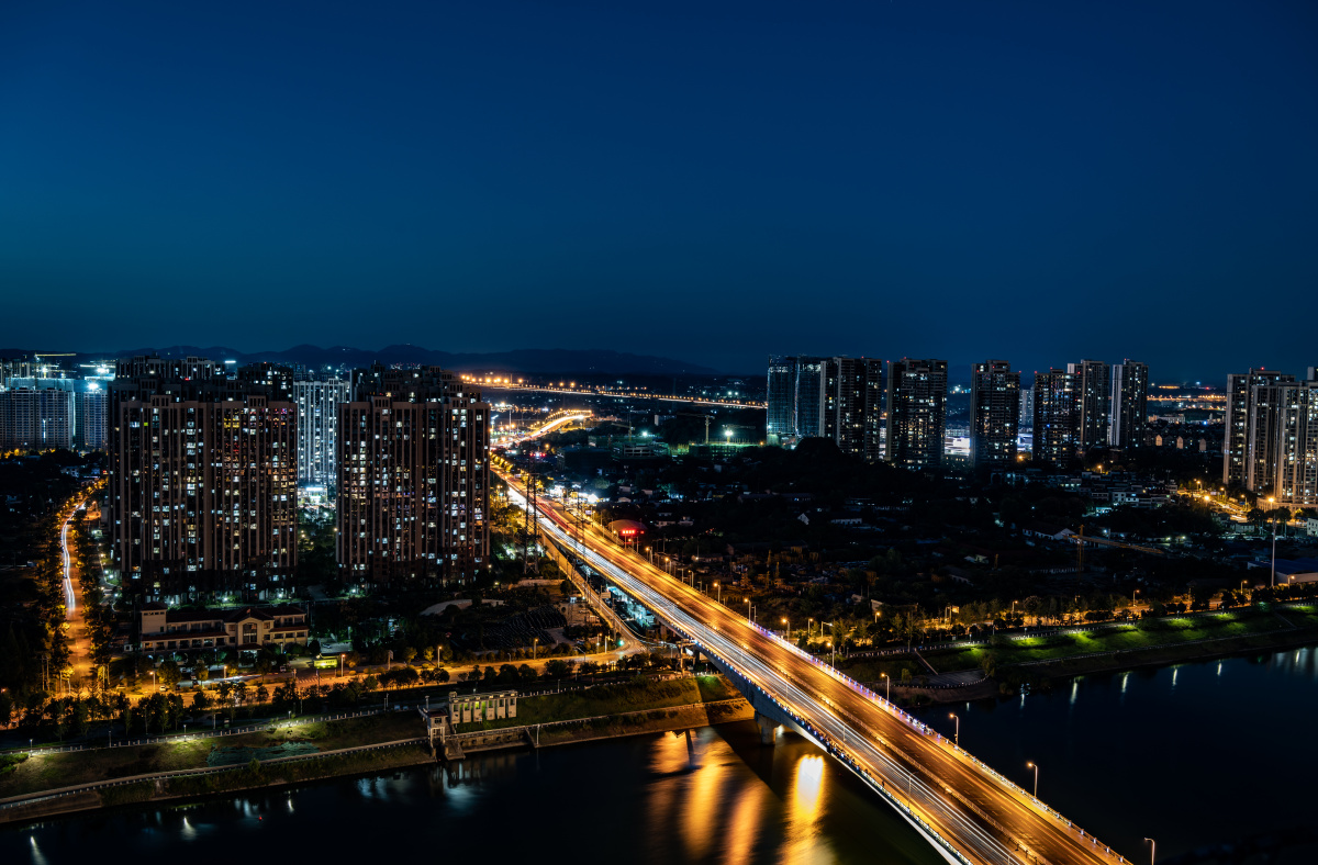 浏阳河的夜景长沙的夜好美