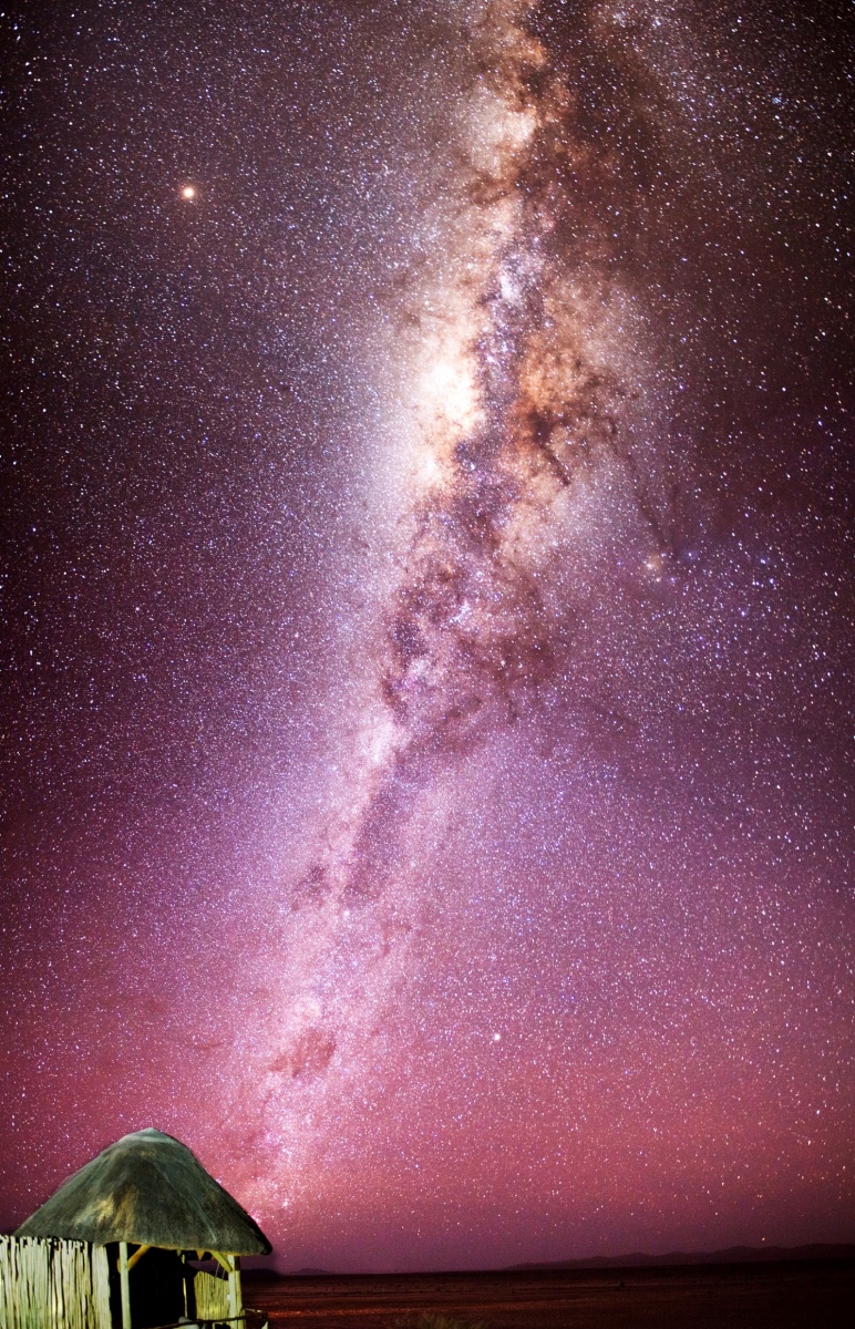 纳米比亚红沙漠星空.