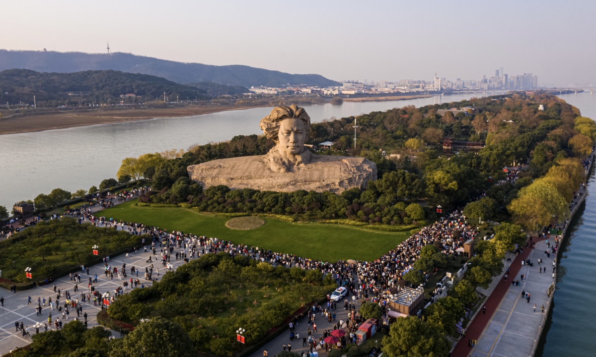 2021年元旦航拍橘子洲头
