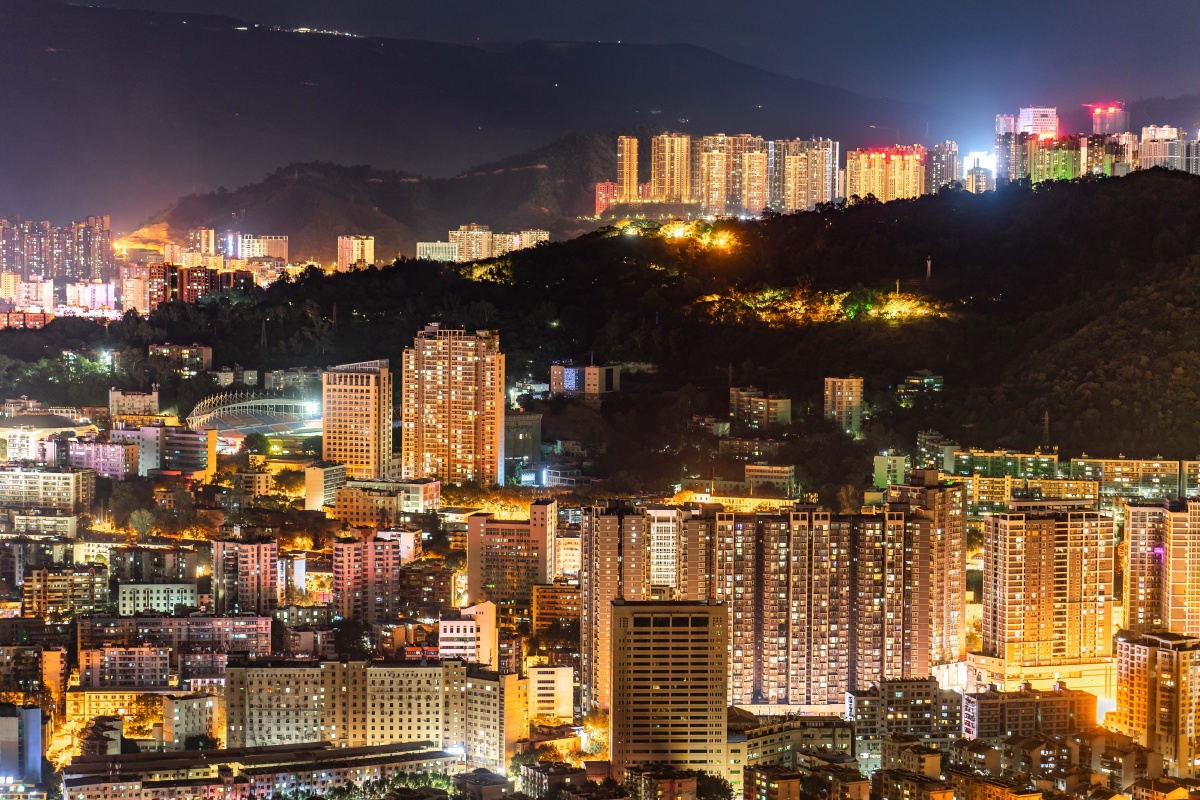攀枝花东区繁华夜景