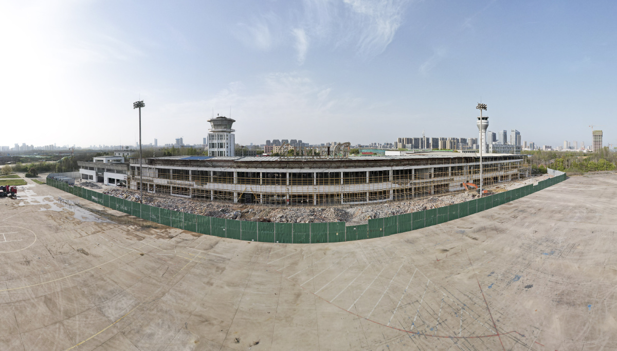 合肥航拍骆岗机场航站楼