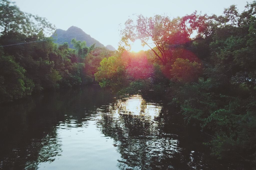 小米手机才有的独特美丽的眩光，让夕阳无限好。{我遇见的风景。}