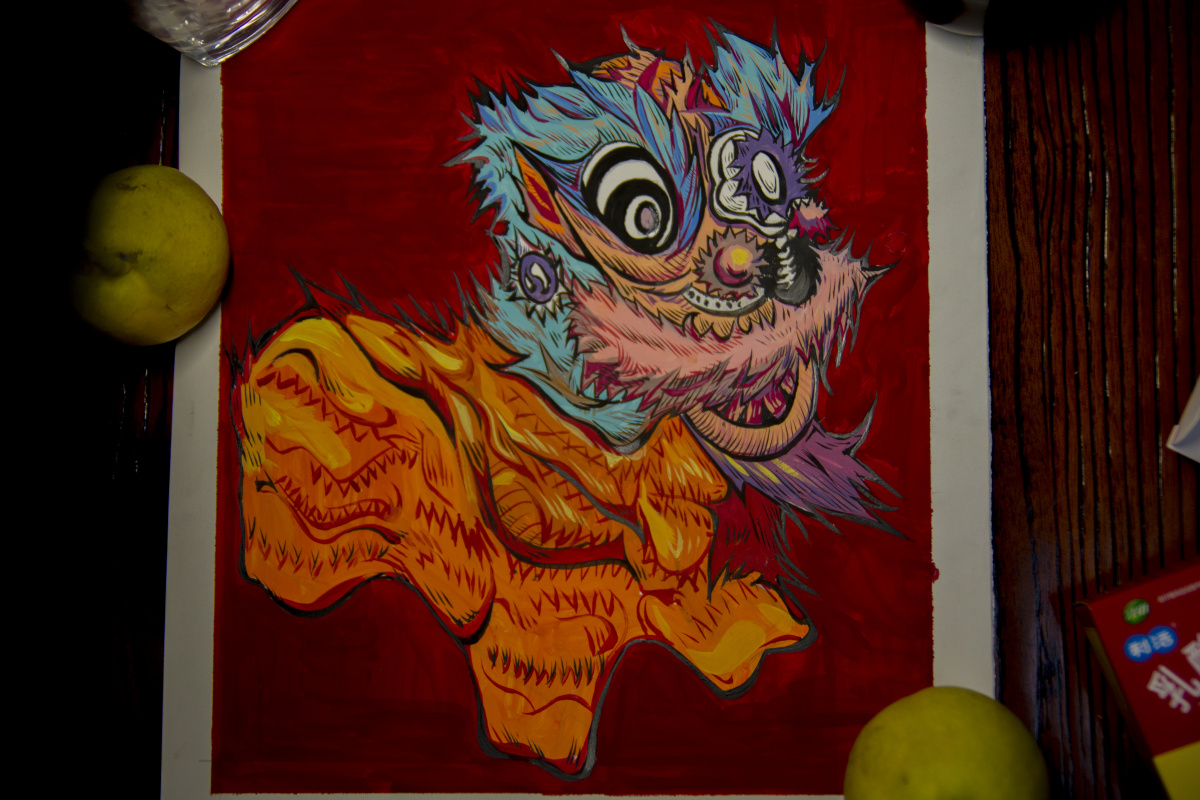 q版醒狮,漫画与非遗相结合. - 榆魧 - 图虫