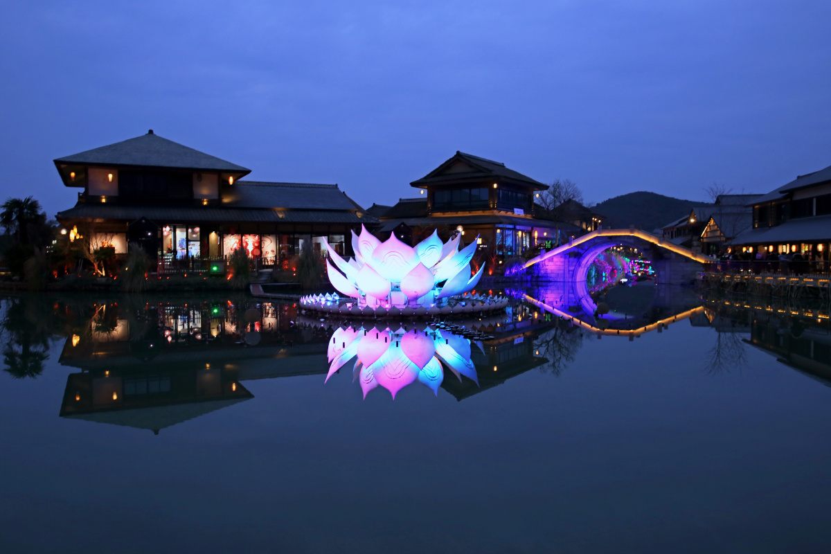 拈花湾莲花喷泉