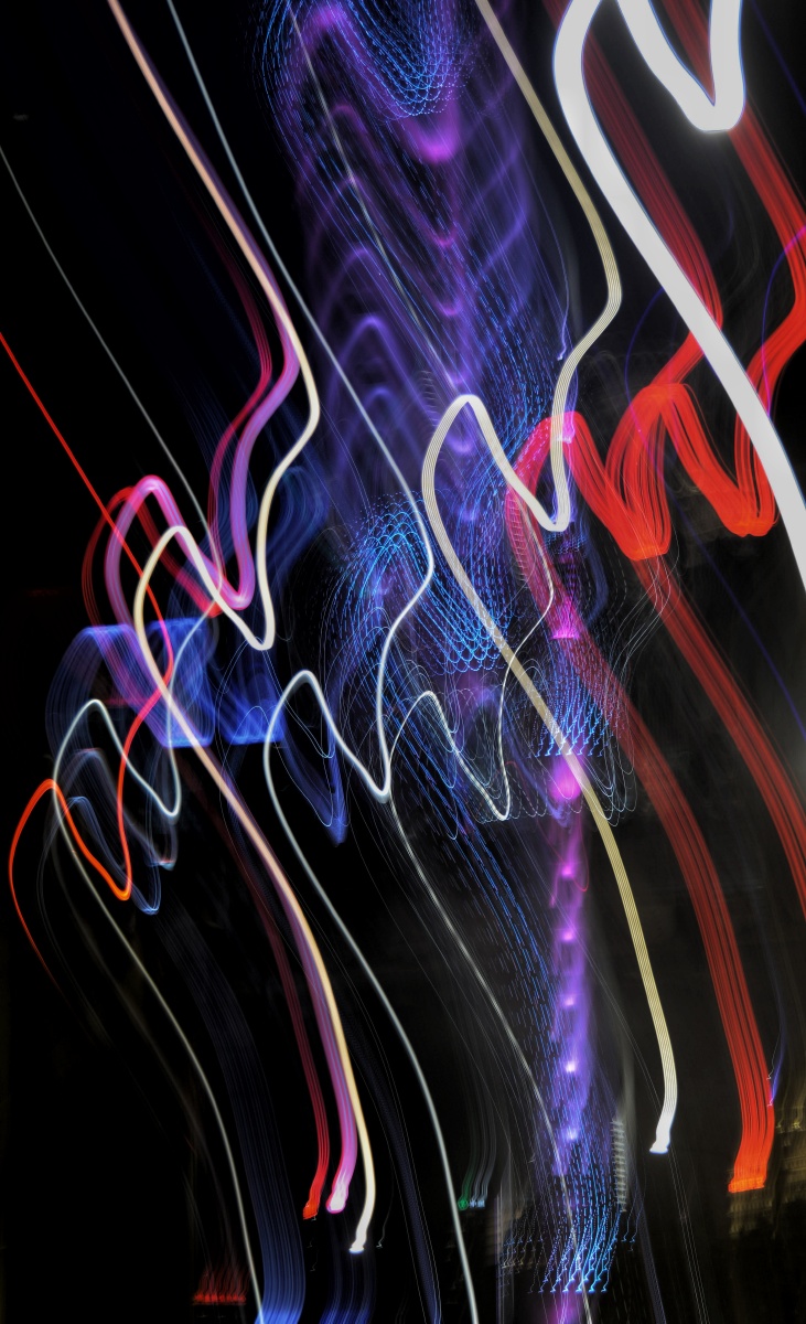 抽象的东方明珠光线不断变幻