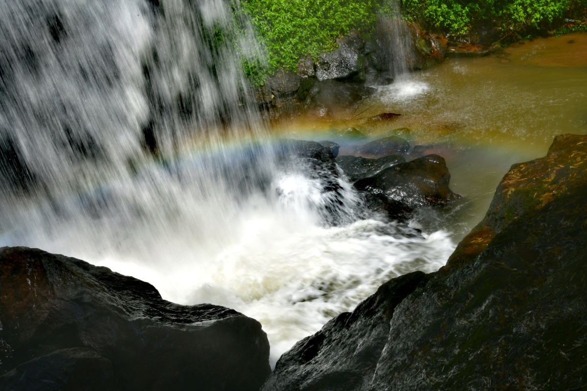 蜀南竹海七彩飞瀑图组瀑布小溪