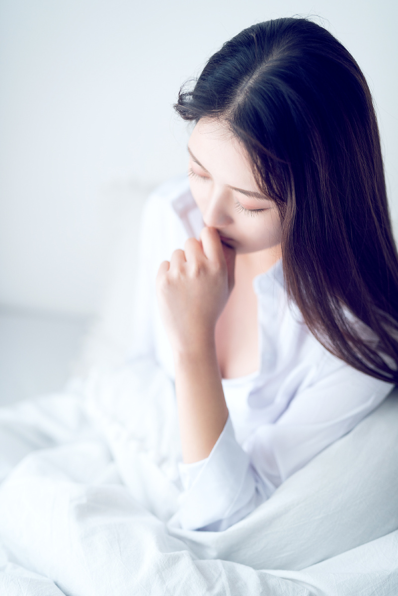 清新写真白衬衫女孩儿
