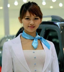 A chinese model at the 2010 beijing car show
