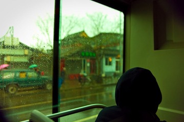 rain in the bus