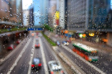 Hong Kong in the rain