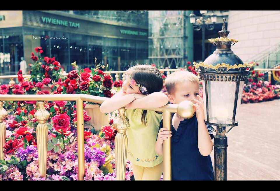 Shining In Her Face<br />
Both sunshine in the sky and the kid's face make people feel warm and peace.