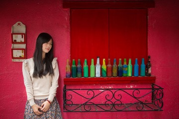 露个侧脸~