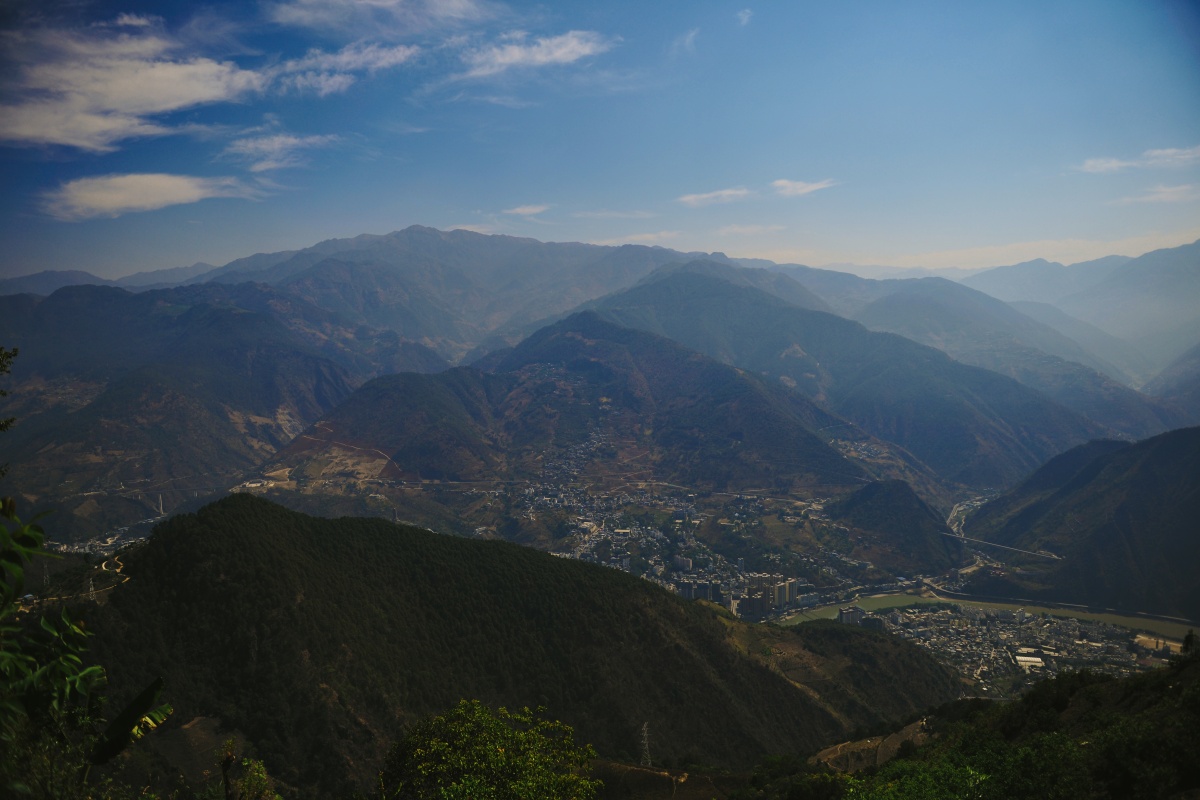 俯视怒江俯视六库