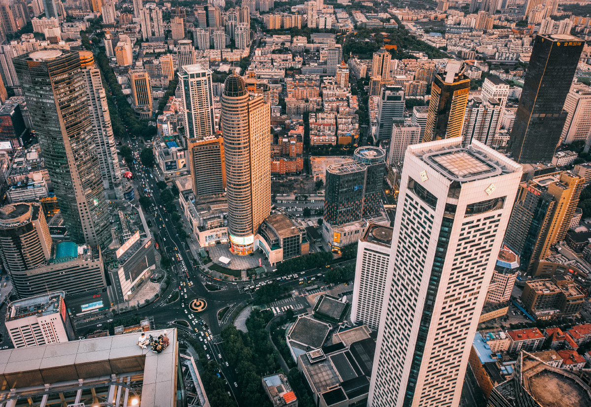登临南京德基广场 俯瞰新街口市中心