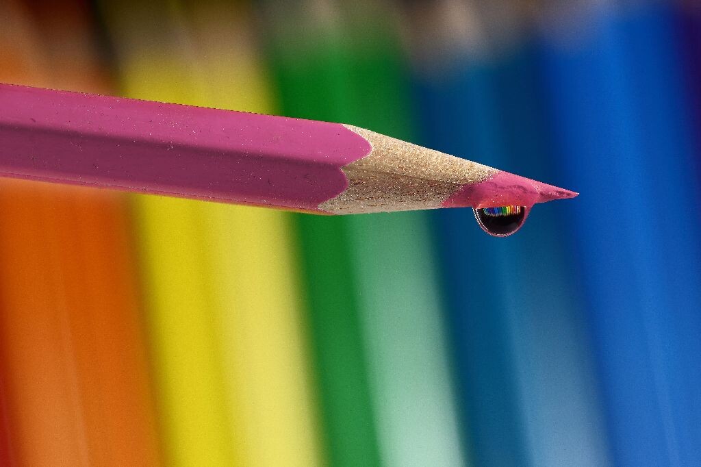 Rainbow water drops<br />