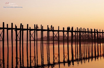 U-bein Bridge, Mandalay, Myanmar.