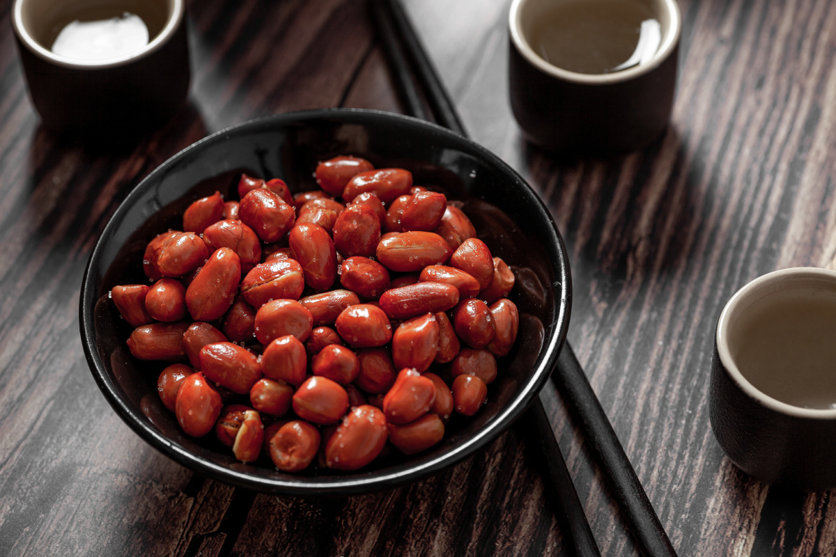 下酒菜炸花生米