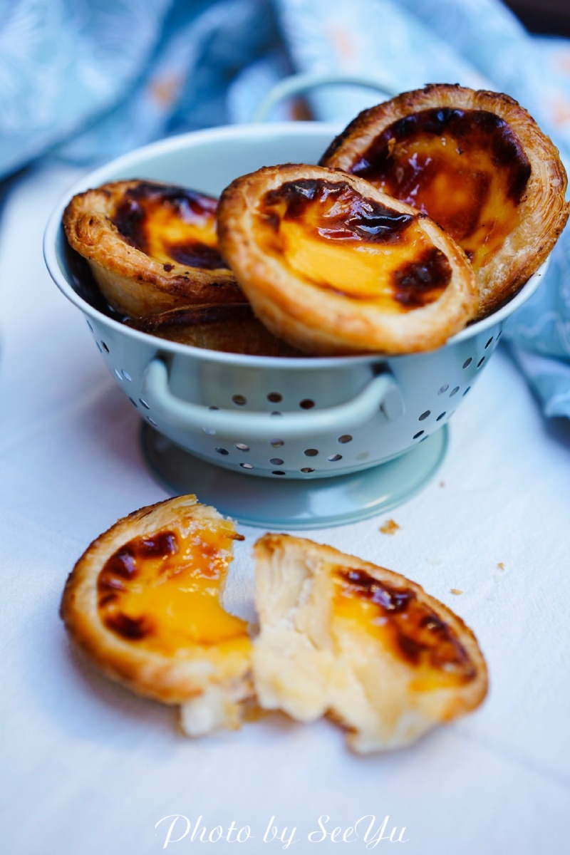 下午茶的法式蛋挞