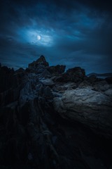暗夜海边
