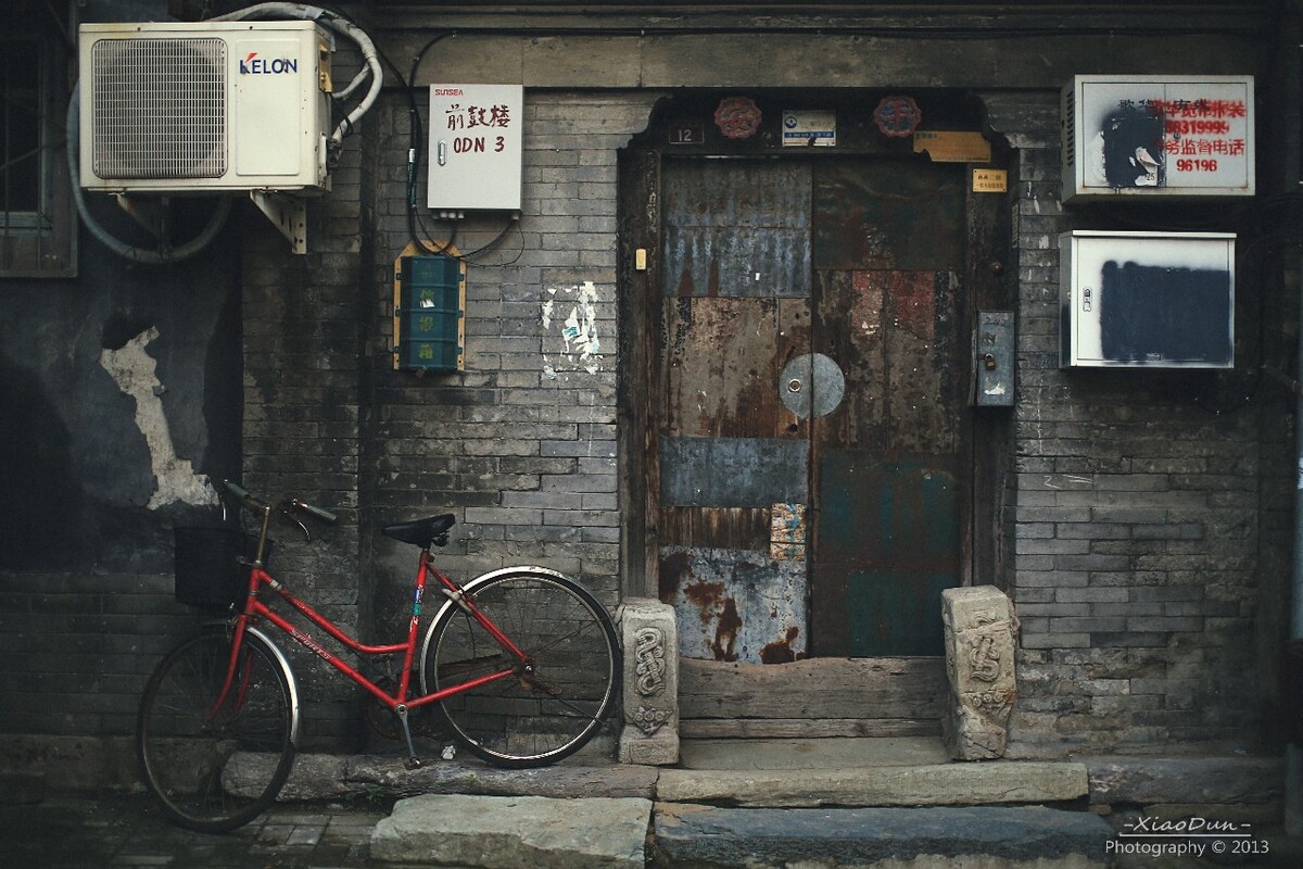 写生，胡同