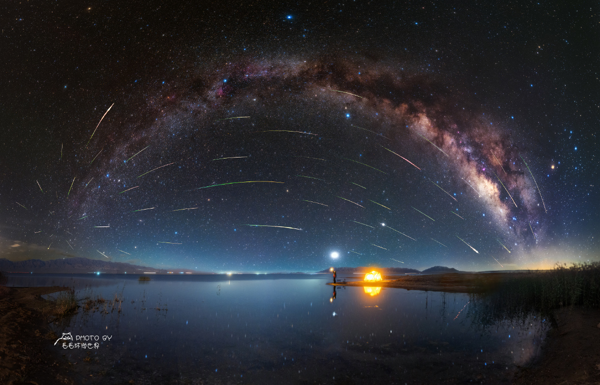 点亮夜空的英仙座流星雨 四天五夜,驱车行程4400公里,十三个机位拍摄