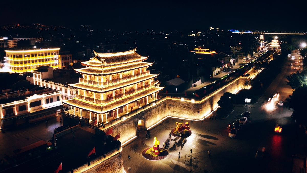 古城潮州广济楼夜景