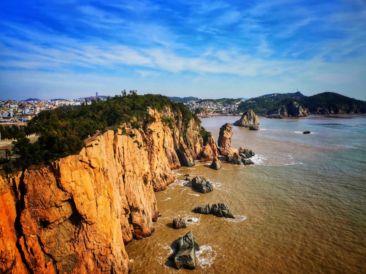绝了悬崖沙风景优美的海洋水域岩石海海滩海岸洞头半屏山还没有人打赏