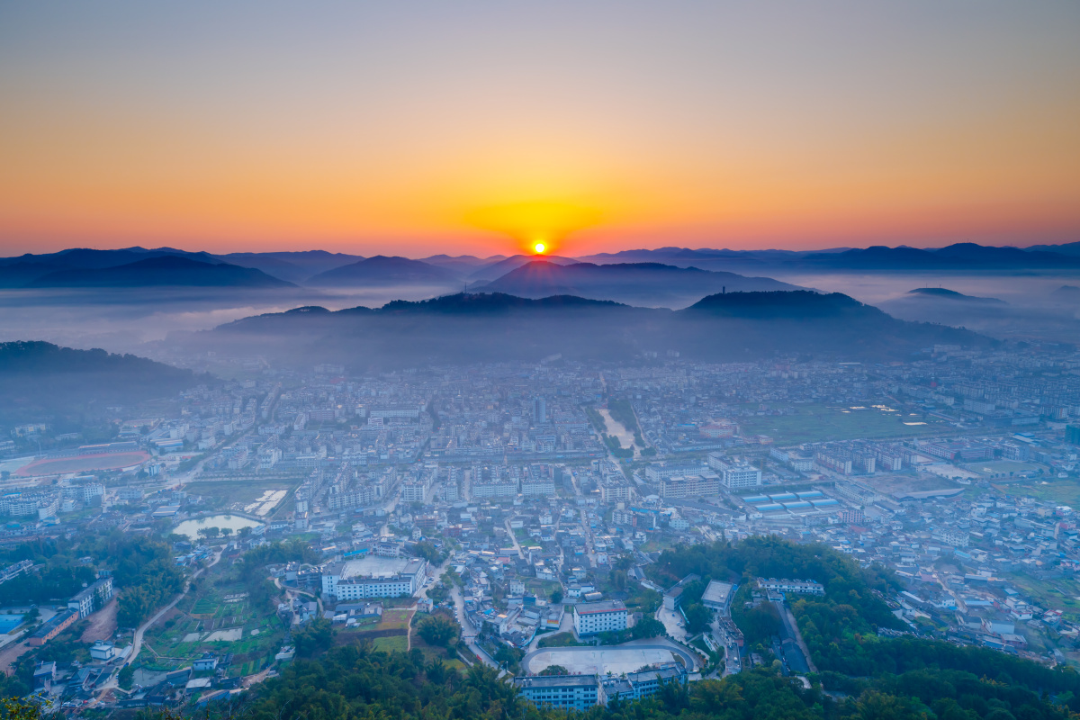 城市名片:宁洱,西门岩子日出