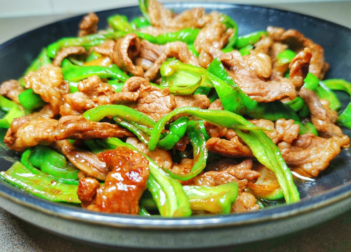 虎皮尖椒牛肉丝