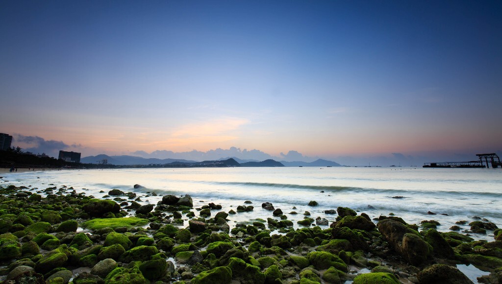 三亚大东海风景日出一