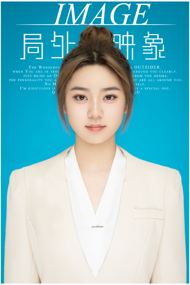 证件照美女高中毕业照