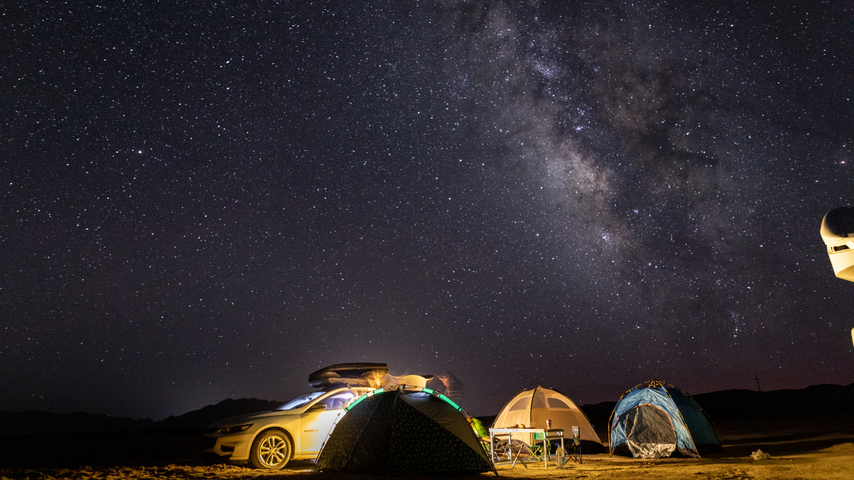 记录 第一次青海小柴旦湖边露营