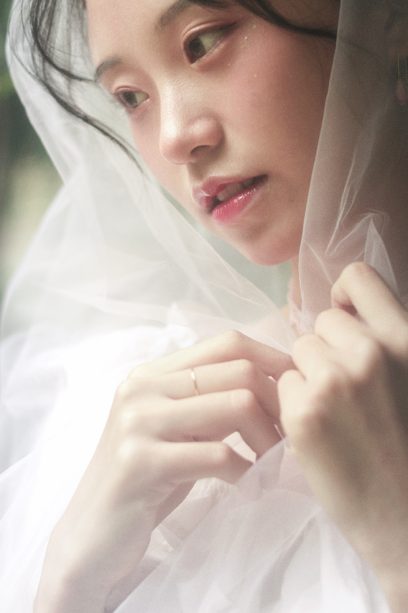 发光的少女油画风景少女系列古典柔光小清新人像拍摄地址华南植物园