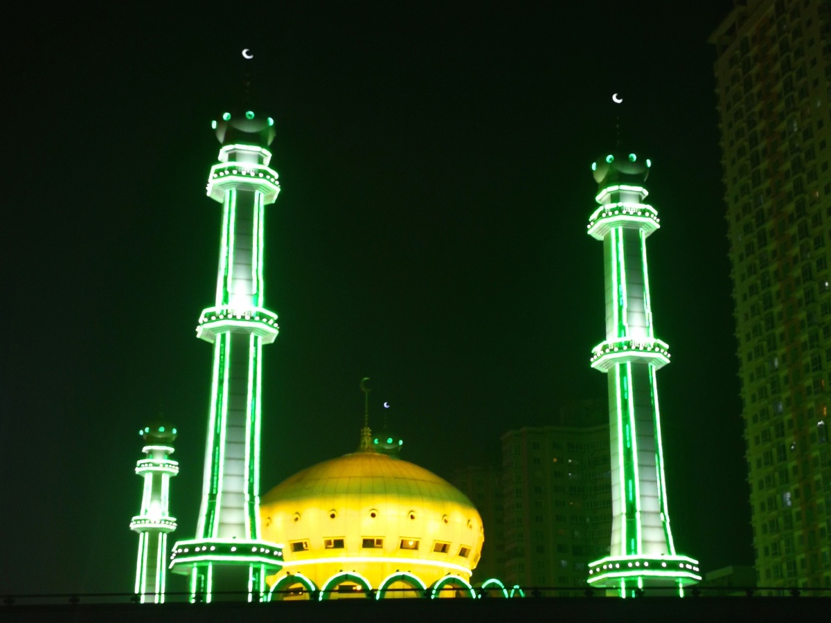 兰州西关清真大寺夜景吴学珍摄影