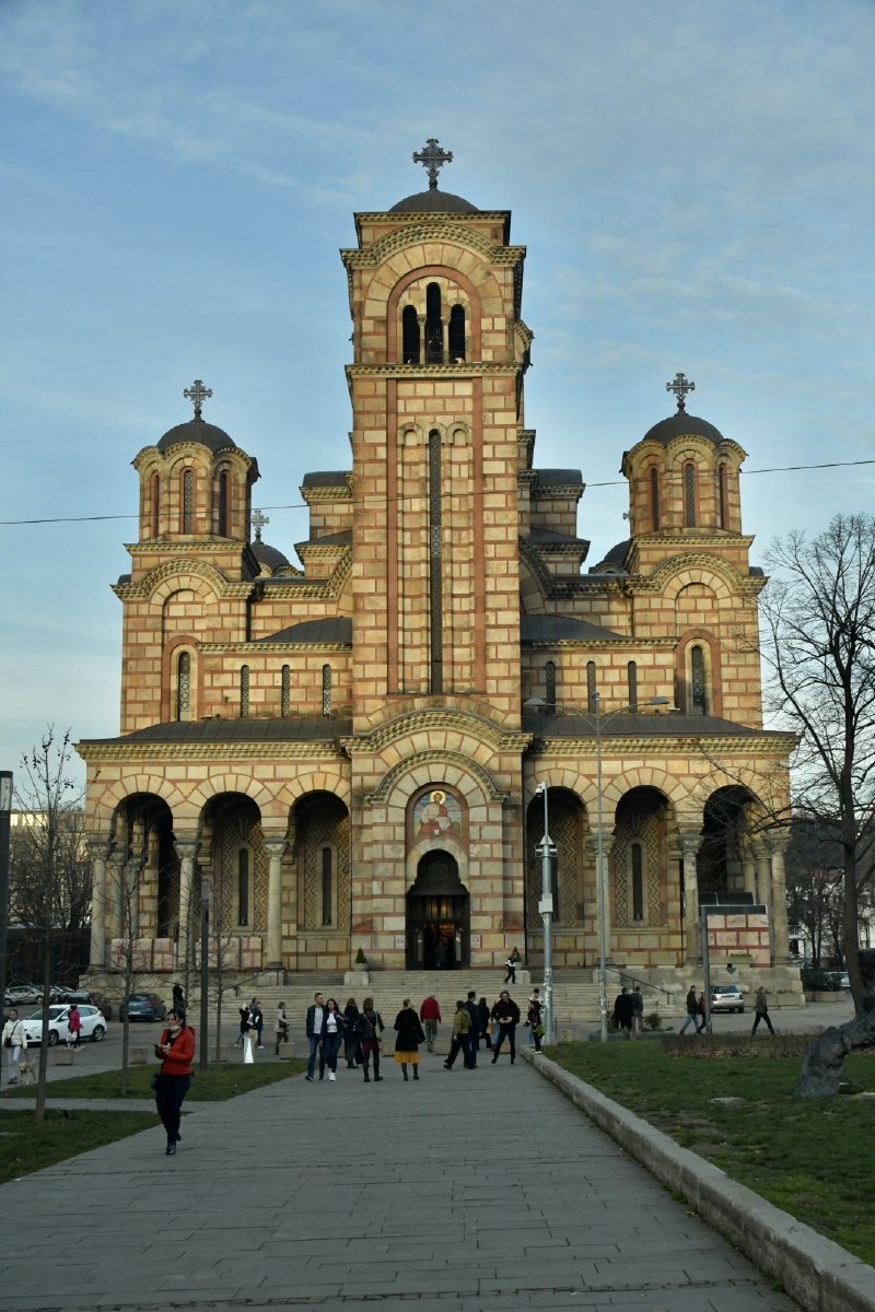 夕阳余晖下的圣马克教堂