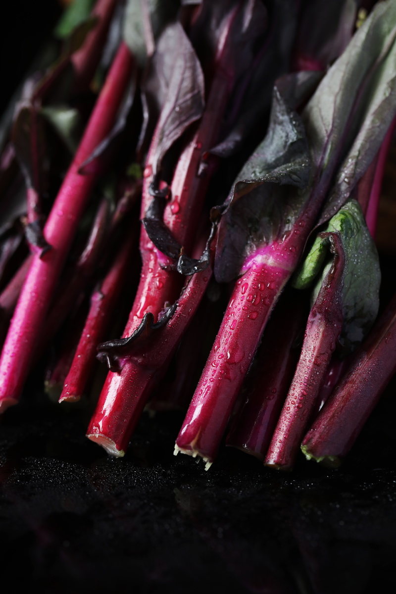红菜苔茎呈紫红色好看