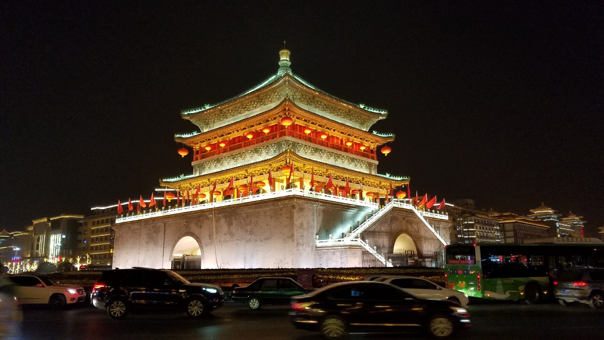 西安钟鼓楼广场