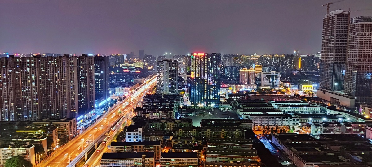 长沙万家丽广场天台夜景