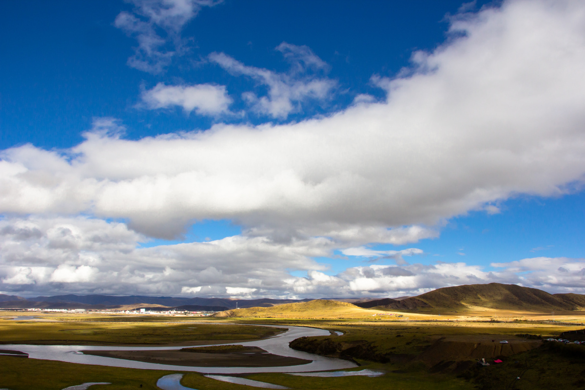 红原风光晴空万里万里无云