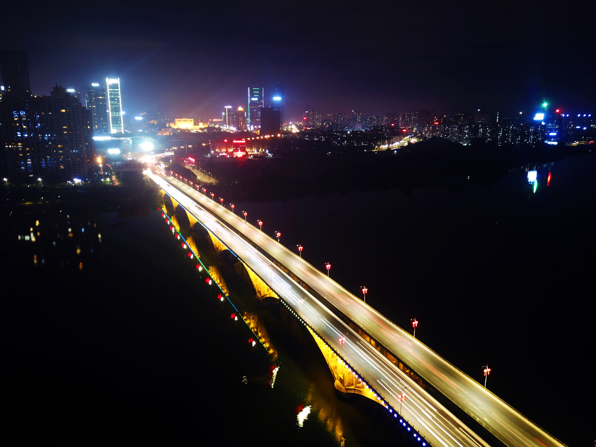 惠州合生大桥夜景航拍